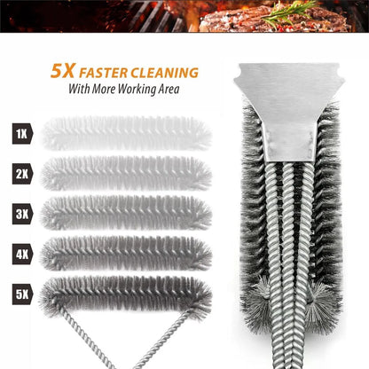 GrillGuard 3-in-1 Stainless Cleaning Brush