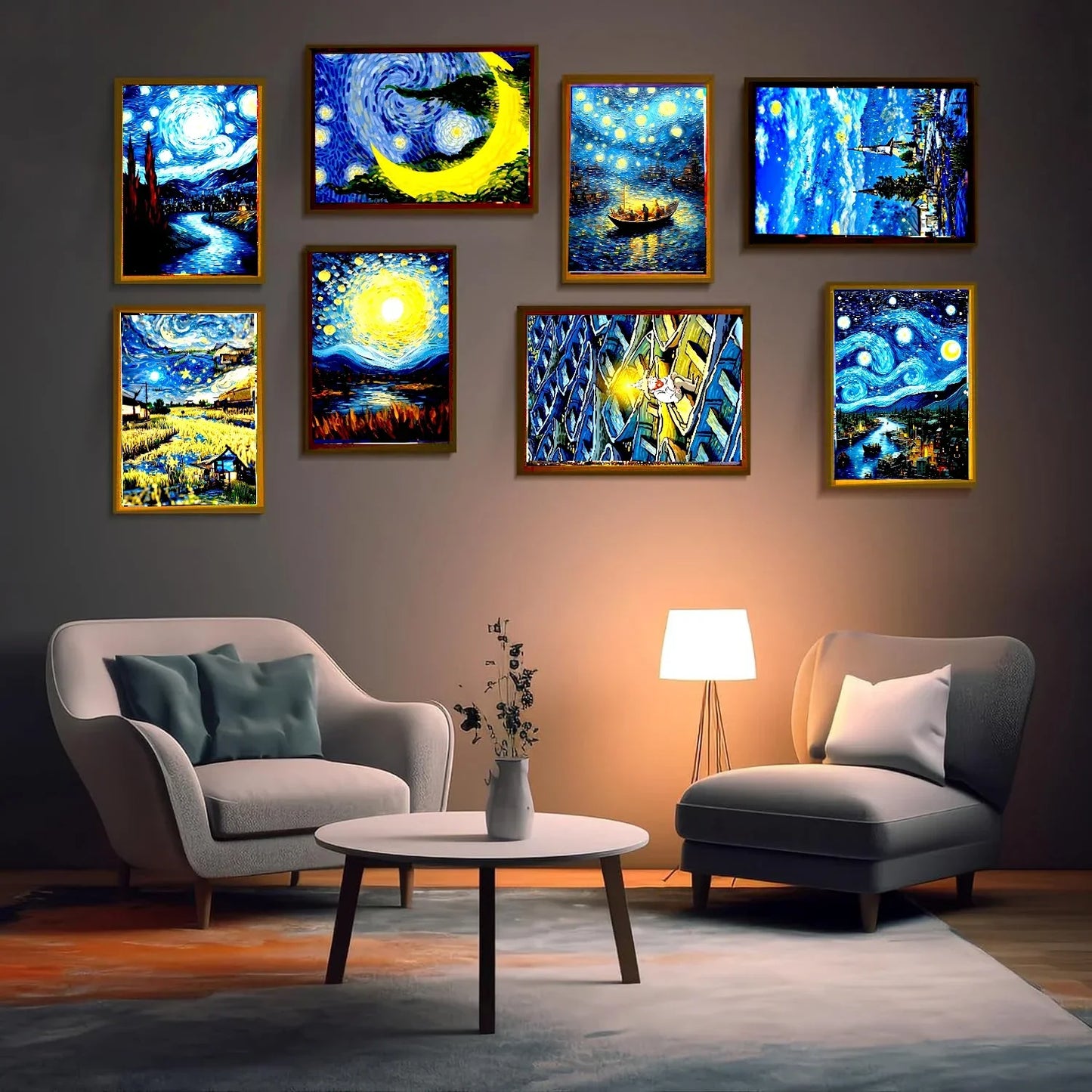 Master Piece Starry Night LED Art Frame