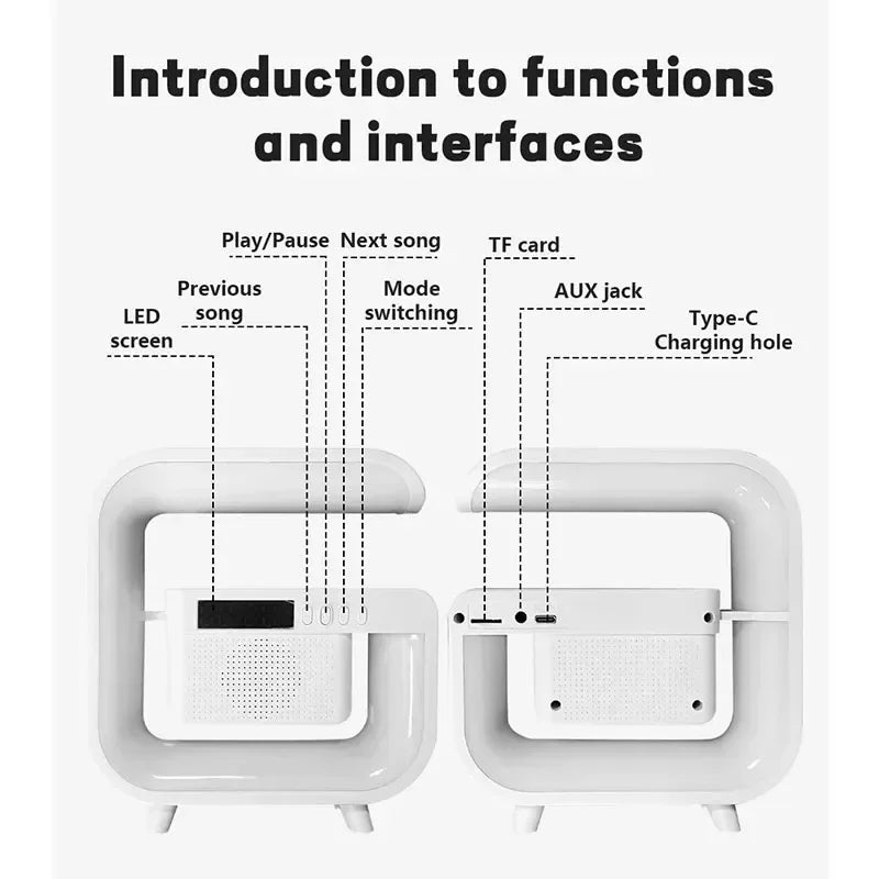 FusionCharge Pro Wireless Charger & Speaker Light