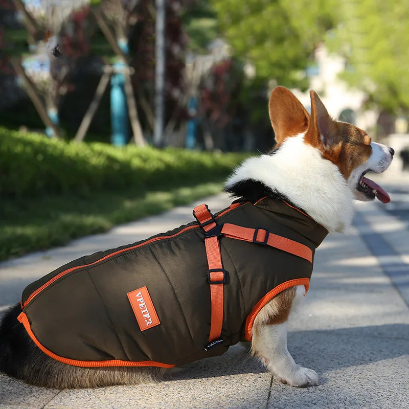 SnugPaws Pro Winter Pet Coat with Built-In Harness