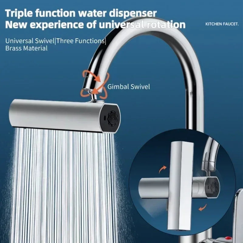 720° Swivel Waterfall Tap Adapter Spray