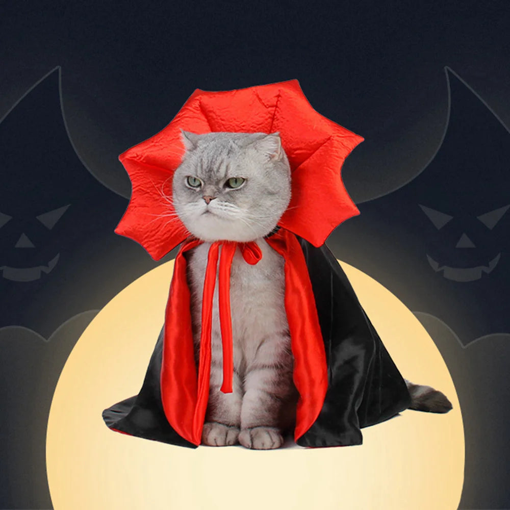 Spooky Paws Vampire Cloak for Cats & Small Dogs