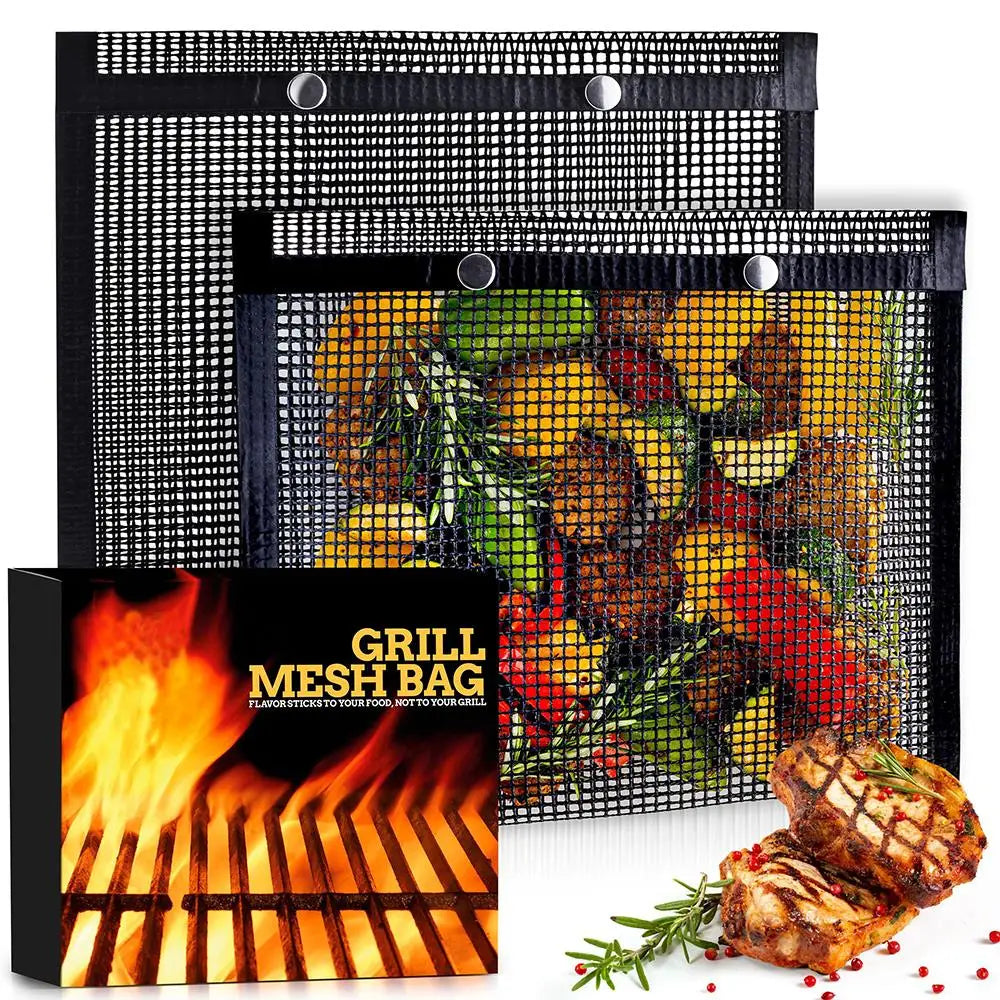 GrillMaster Non-Stick Reusable BBQ Mesh Bags