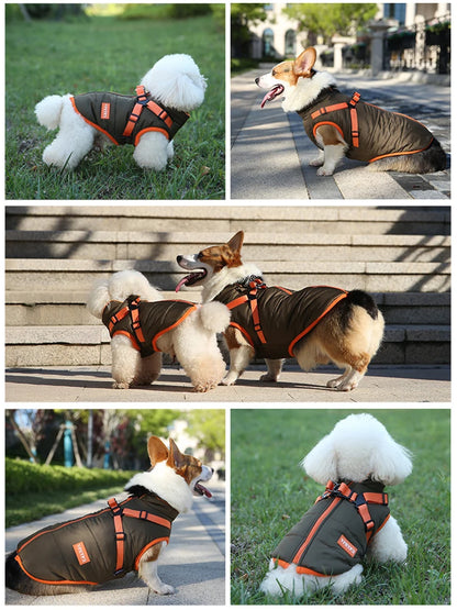 SnugPaws Pro Winter Pet Coat with Built-In Harness