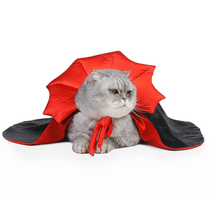 Spooky Paws Vampire Cloak for Cats & Small Dogs