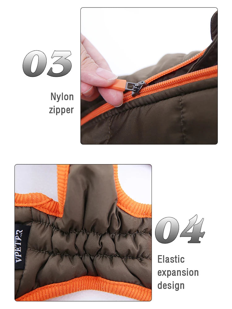 SnugPaws Pro Winter Pet Coat with Built-In Harness