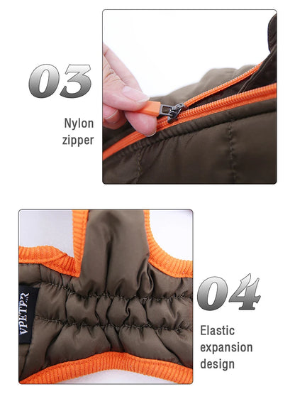 SnugPaws Pro Winter Pet Coat with Built-In Harness