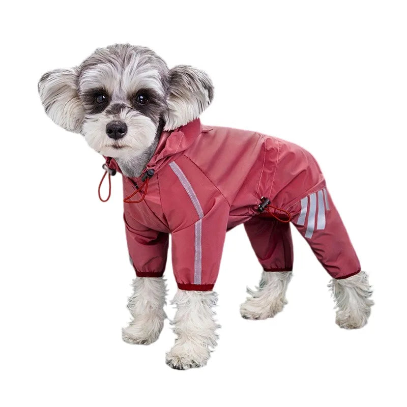 RainGuard Waterproof Dog Jumpsuit with Reflective Strips